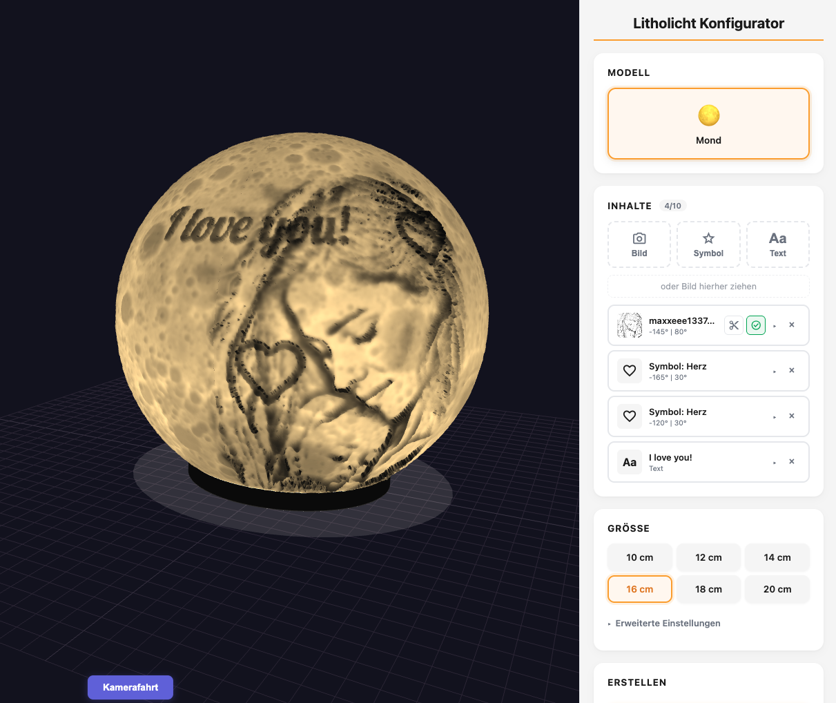 3D-Konfigurator mit Live-Vorschau